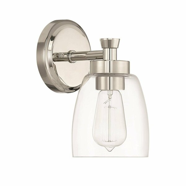 Craftmade Henning 1 Light sconce in Polished Nickel 12705PLN1